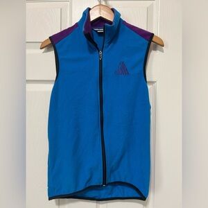 Blue and Purple Sleeveless Zip-Up Vest